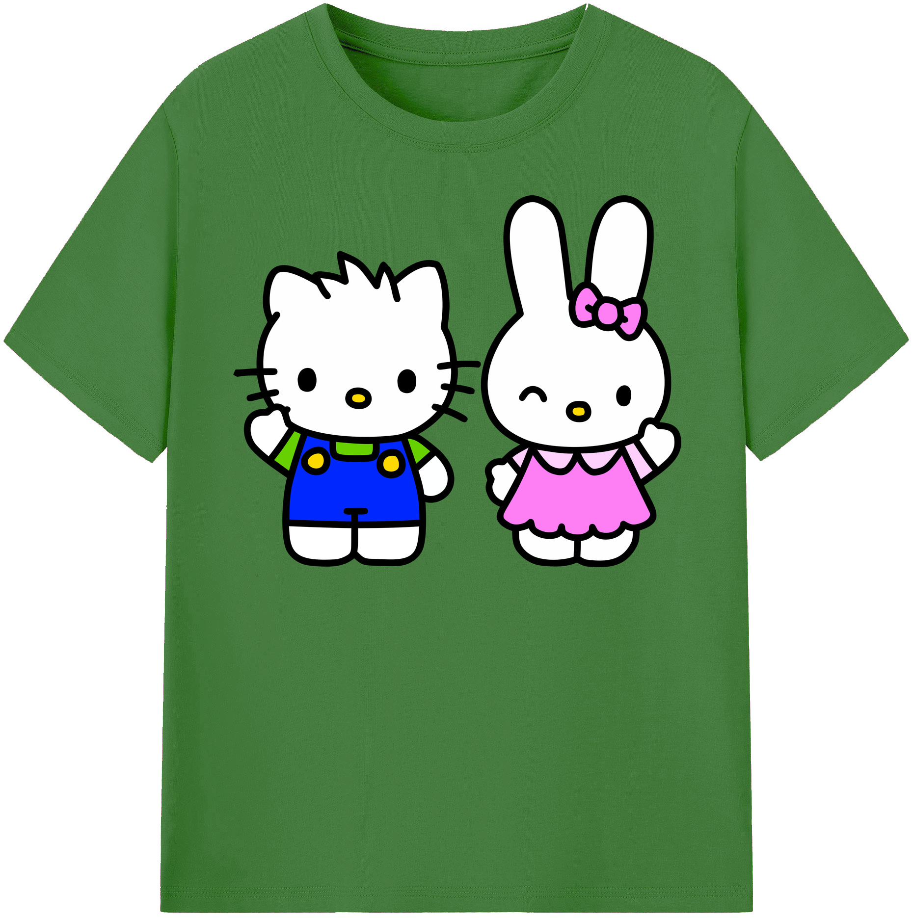 （画像用） Hello Kitty ハローキティ レディースカジュアルプリントTシャツ（綿100％）